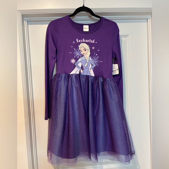 Disney Elsa Purple Tulle Dress size 14-16 (XL) - Picture 1 of 4
